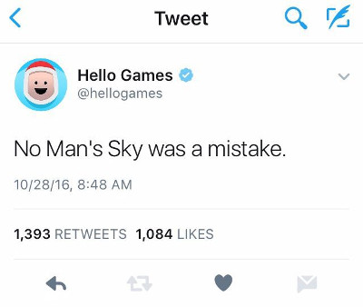 No Man&rsquo;s Sky was a mistake